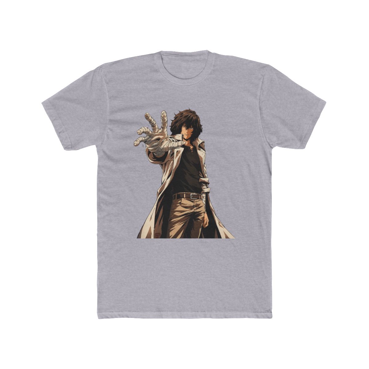 Dazai Osamu Bandaged Hand Fan Art T Shirt | Bungo Stray Dogs - alternate angle 5, merchandise