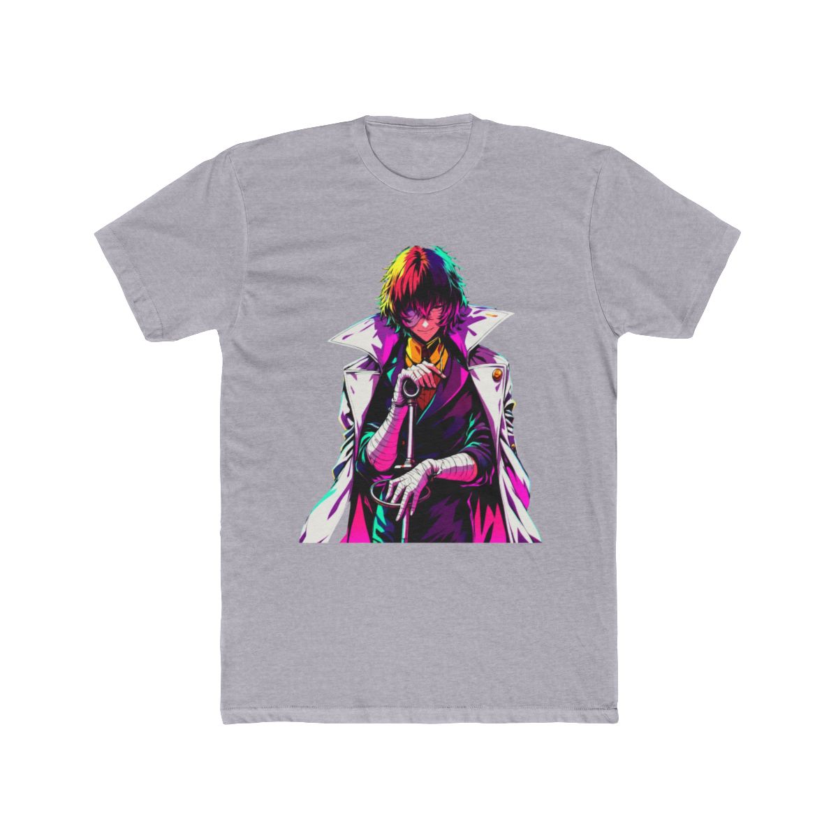 Dazai Osamu Neon Pop Art Print T Shirt | Bungo Stray Dogs - alternate angle 5, merchandise