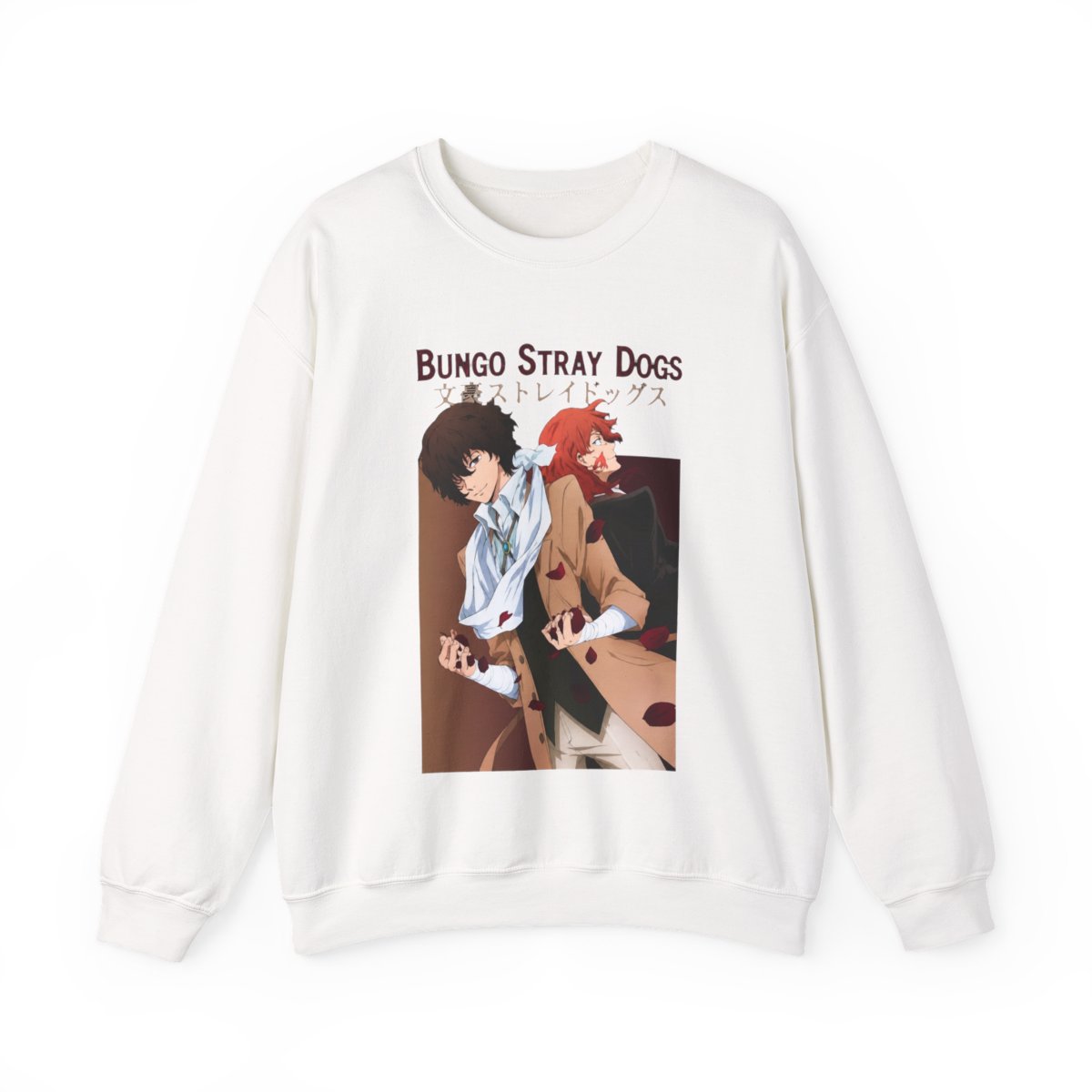 Bungou Stray Dogs anime. Osamu Dazai x Chuuya Nakahara Crewneck | Bungo Stray Dogs