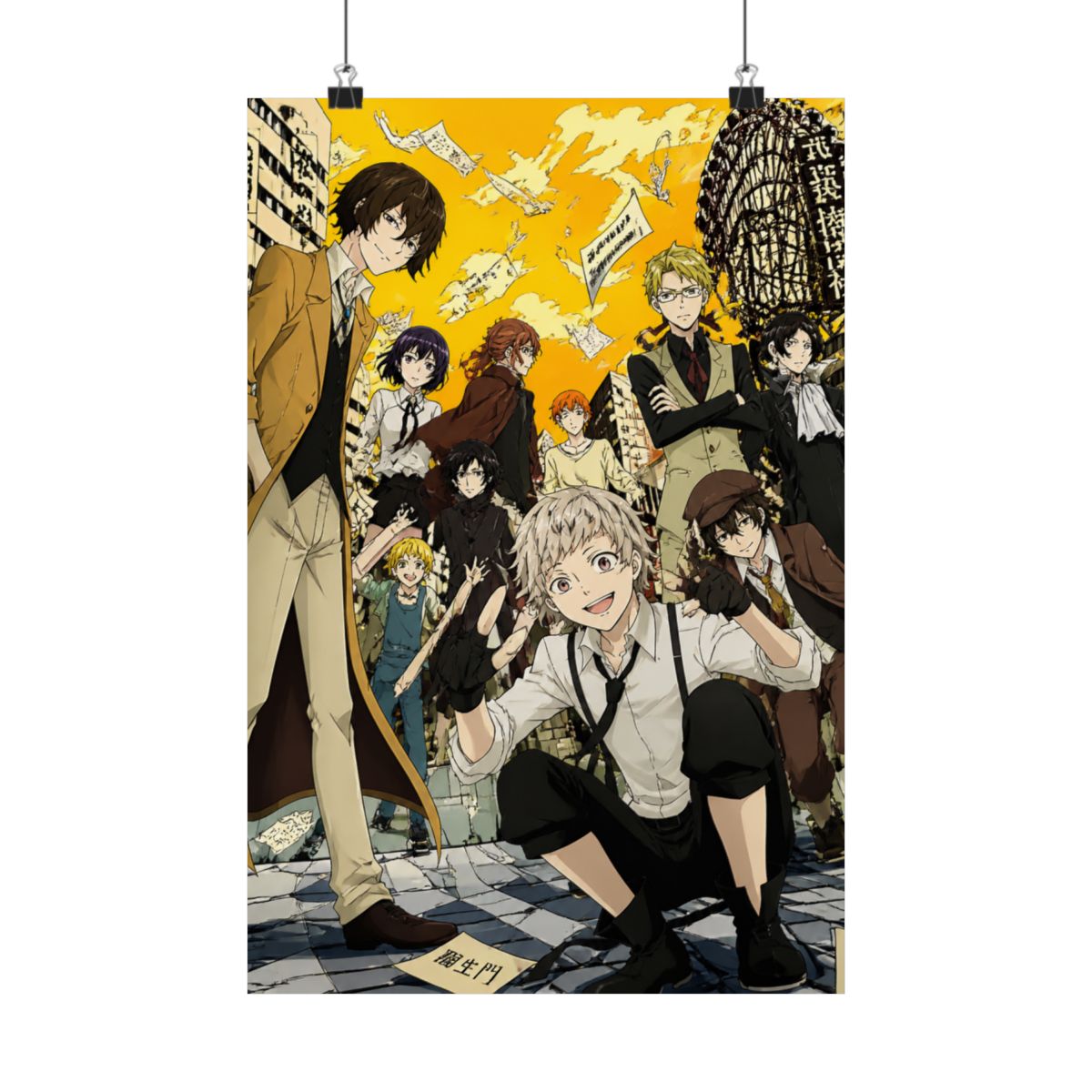 Tainsi bungo stray dogs 001 Anime Fabric Wall Scroll Poster Bedroom living room wall hanging decoration posters 30x45cm(12 x 18 in) - alternate angle 5, merchandise